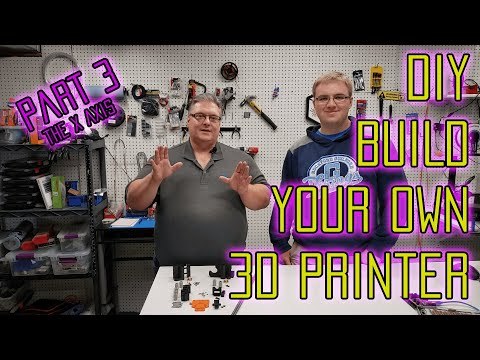 Build Your Own DIY 3D Printer From Scratch - Part 3 : The X Axis (DIY RepRap 3D Printer)