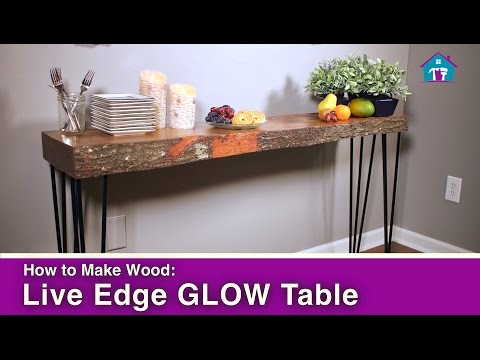 Build a Live Edge Wood Glow Table