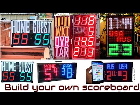 Build your own scoreboard in 4 simple steps. DIY Scoreboards. Cricket, Soccer, Tennis Scoreboard.