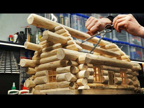 Building Miniature Log House | My Dream Wooden Cabin