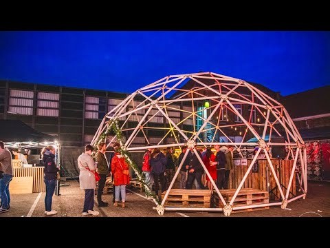 Building a Geodesic Dome with Cardboard Tubes and Laser Cut Connectors