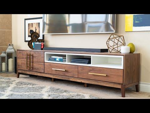 Building a Modern Media Console, TV Stand, Credenza | Woodworking