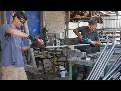 Building a geodesic dome from steel tubing