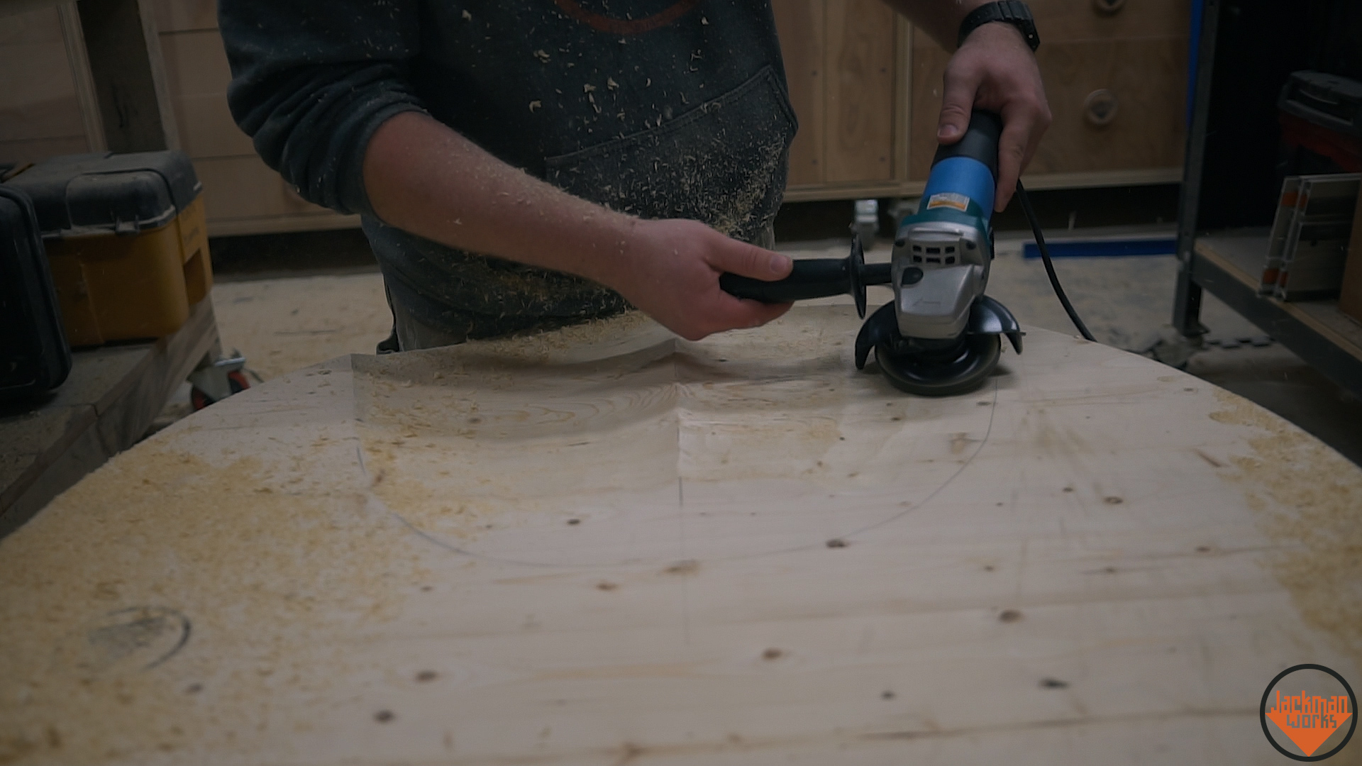 Building a giant baseball chair from 2x4s 27.jpg