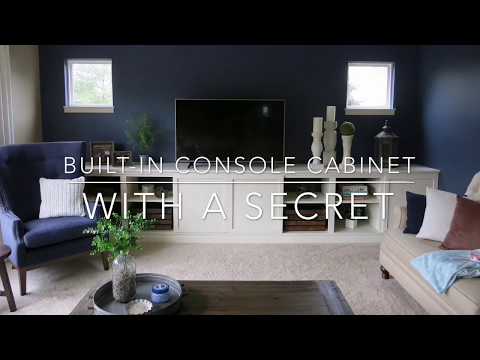 Built-in Console Cabinet With Secret Compartment