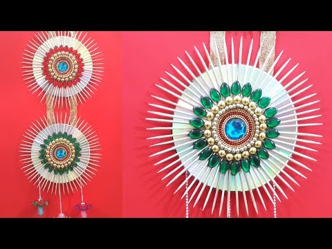 CD Craft Ideas : Best Out of Waste Handmade Wall Hanging | Reuse &amp;amp; Recycle Old CD