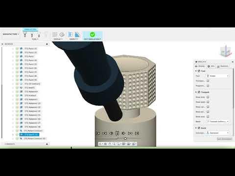 CNC Knob - Bottom Chamfer - Simulation