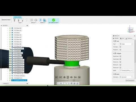 CNC Knob - Final Spiral Cut Base - Simulation