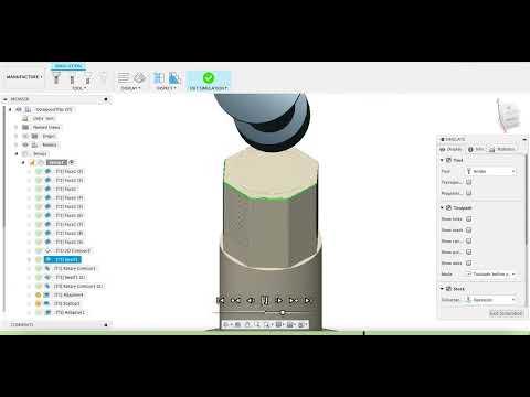 CNC Knob - Top Chamfer - Simulation