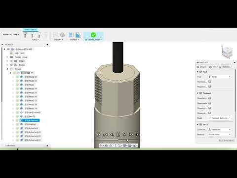 CNC Knob - Top Dimple Rough - Simulation