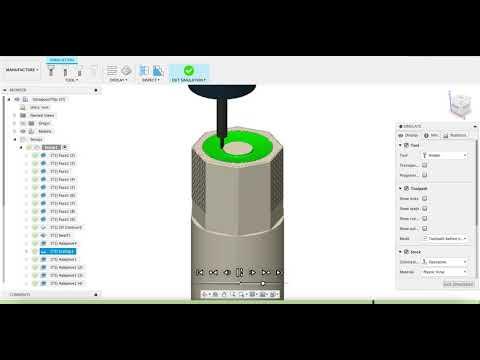 CNC Knob - Top Dimple Spiral - Simulation