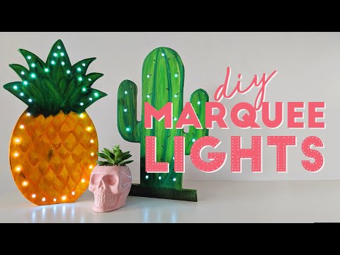 CUTEST DIY CACTUS MARQUEE LIGHT