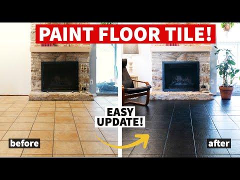 Can You Paint A Tile Floor? Easy Update For Outdated Flooring! Before And After