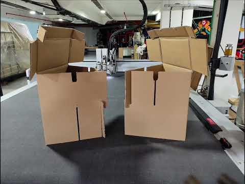 Cardboard Furniture on the ZUND Digital cutter