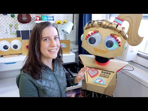 Cardboard Robot Costume Build: Sally Servo the Really Robotic Robot | micro:bit &amp;amp; Brown Dog Gadgets