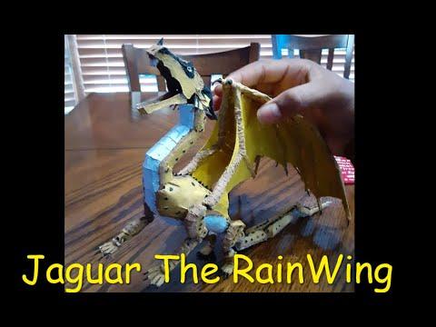 Cardboard Venom Spitting RainWing From Wings Of Fire: Jaguar the RainWing