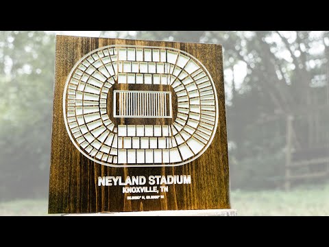 Carved Wooden Football Stadium Signs on the CNC // DIY