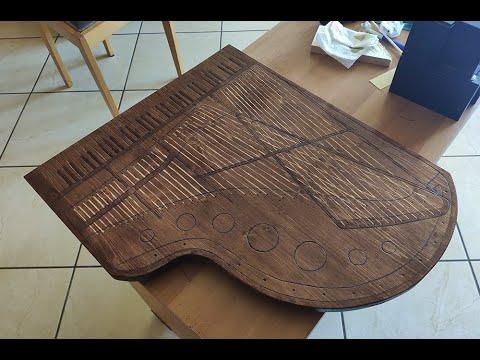 Carved piano table