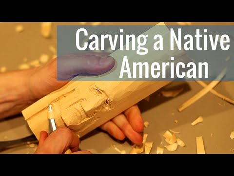 Carving a Native American