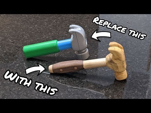 Carving a Wooden Toy Hammer for My Son