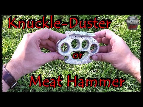 Casting Knuckle-Duster or meat hammer. Aluminum melting and casting