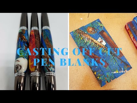 Casting off cuts pen blanks