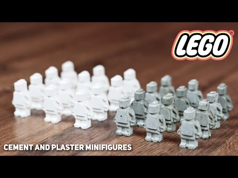 Cement and plaster lego minifigures