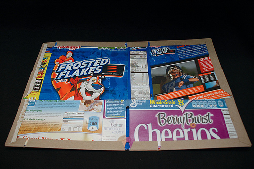 Cereal Box School Folder - finished 1