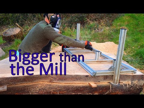 Chainsaw Milling Beyond Mill Capacity