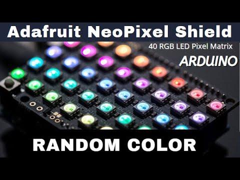 Change Random Colors NeoPixel Shield Adafruit &amp;amp; Arduino