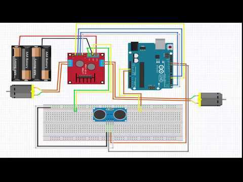 Cheap Arduino Obstacle Avoiding Robot | the wire connections between the project components