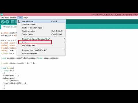 Cheap Arduino Obstacle Avoiding Robot For Beginners | The Tools menu