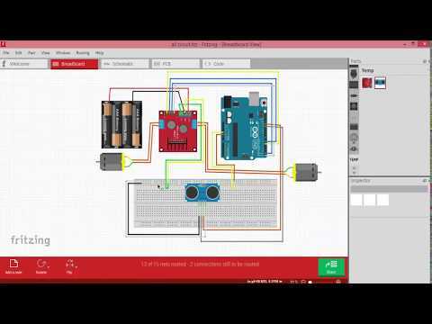 Cheap Arduino Obstacle Avoiding Robot For Beginners | introduction about fritzing