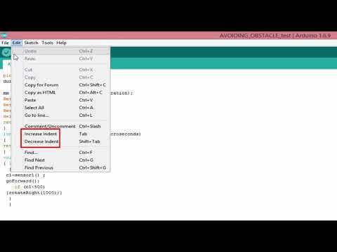 Cheap Arduino Obstacle Avoiding Robot For Beginners | the Edit menu