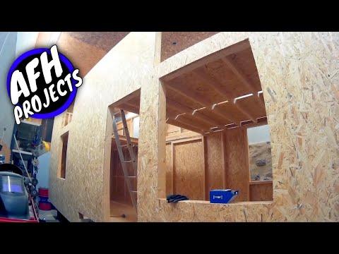 Cheap Tiny House on wheels build #3 - Framing walls and installing OSB sheating