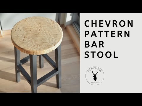 Chevron Pattern Bar Stool | with Plans