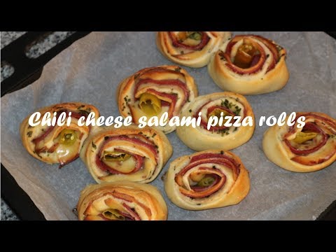 Chili cheese salami pizza rolls recipe