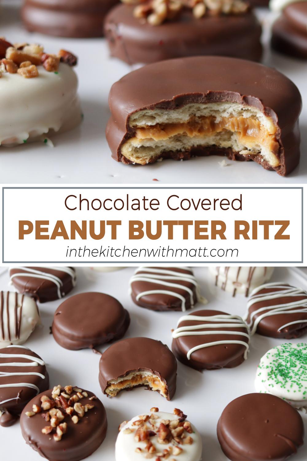 Chocolate Covered Peanut Butter Ritz Cracker Treats Recipe Pin Hi Res.jpg