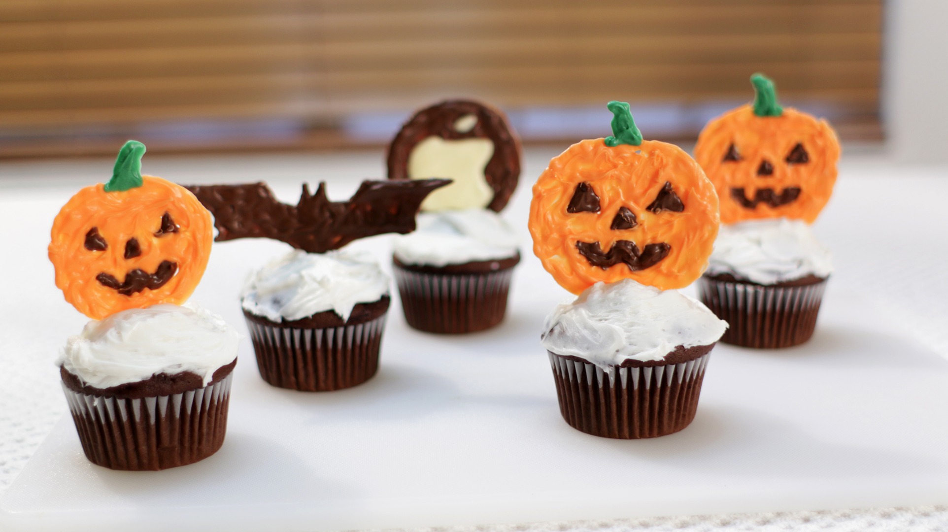 Chocolate Halloween Pumpkin Batman Apple Cupcake Toppers.jpg