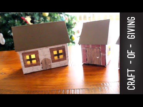 Christmas Table Decorations- Houses | Craft of Giving