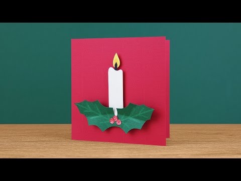 Christmas candle card tutorial