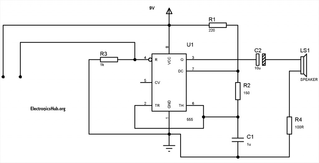 Circuit Diagram of Water Level Alarm using 555 Timer.jpg