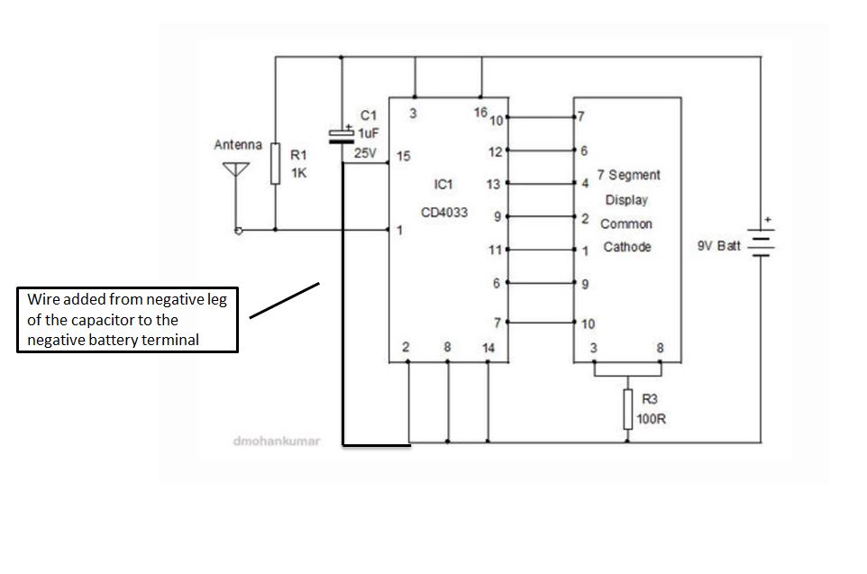 Circuit with Extra Wire Added to Capacitor.JPG