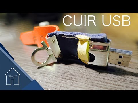 Clef usb en CUIR - DIY