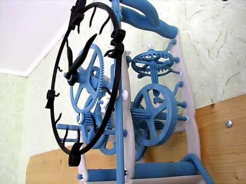 Clock 8 days - 3D printing 100% (except rope and weight)