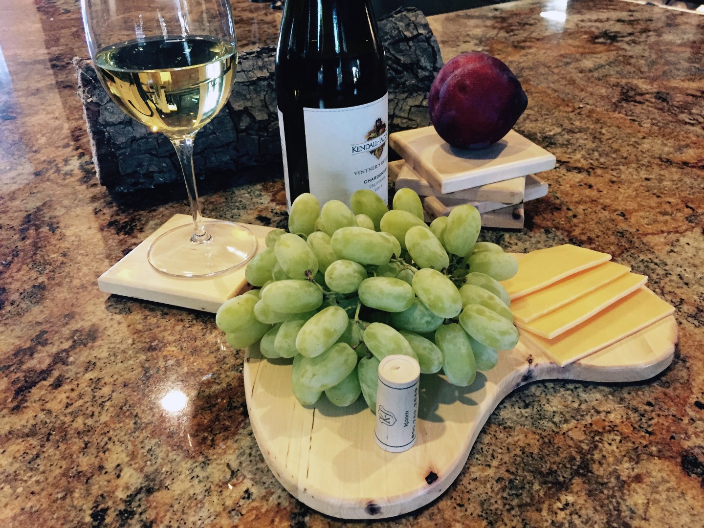 Coasters and Cheese Tray from a Tree Branch - pic.jpg