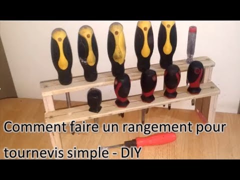 Comment faire un rangement pour tournevis simple tuto !! DIY Screwdriver Holder