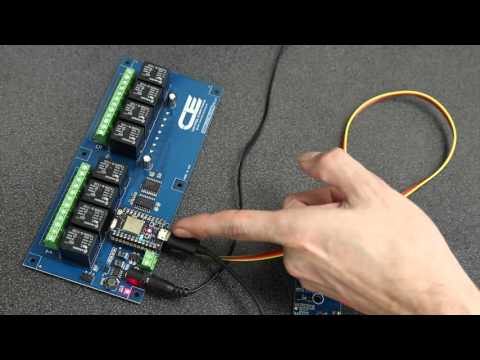 Compass Relay using MAG3110 sensor and MCP23008 relay controller