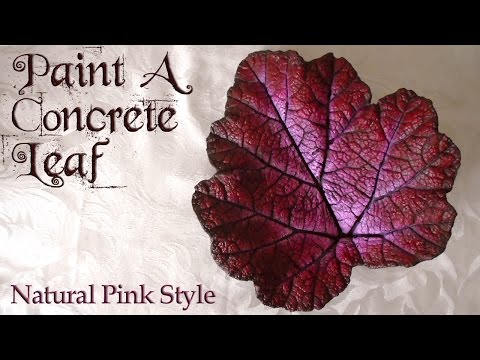 Concrete Leaf Painting | Natural Pink Style