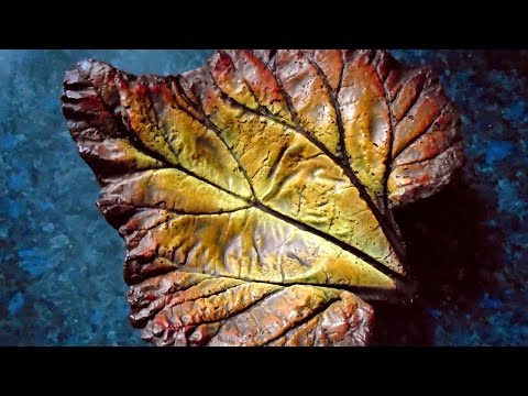 Concrete Leaf Painting - Autumn Flame Style
